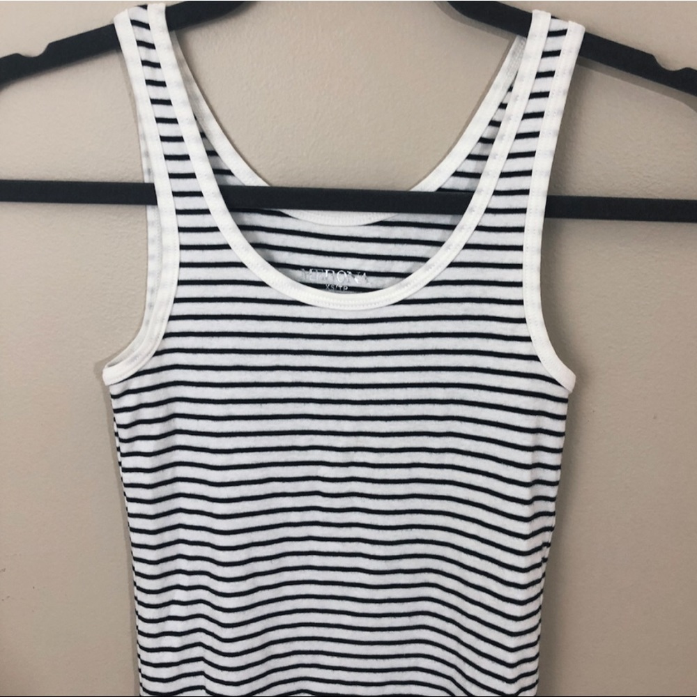 Merona Black and White Striped Tank Top